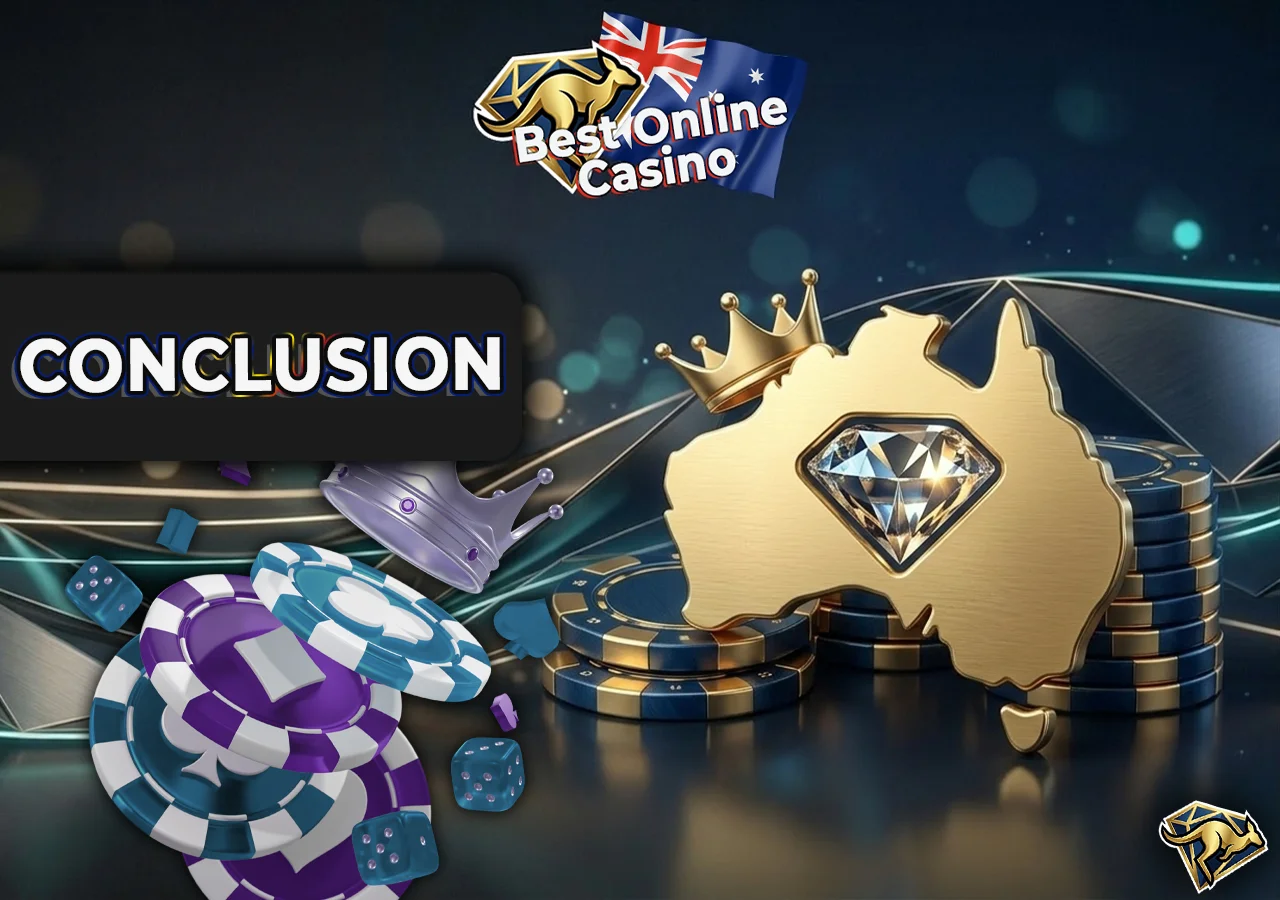 Minimalist and stylish summary icon of Australian gambling market highlights.