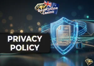 Privacy policy and data protection for Australian online casino players with 3D security shield.